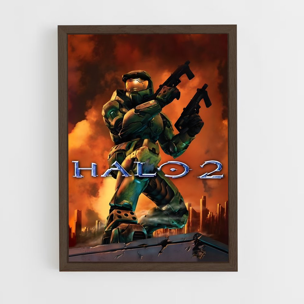 halo-16 cadre Bois foncé