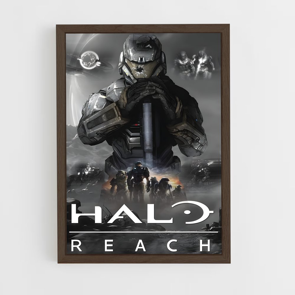 halo-6 cadre Bois foncé