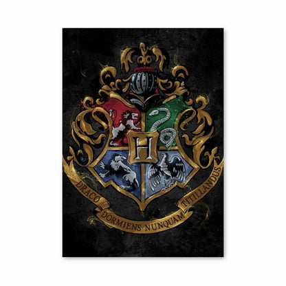 Póster Escudos de Harry Potter