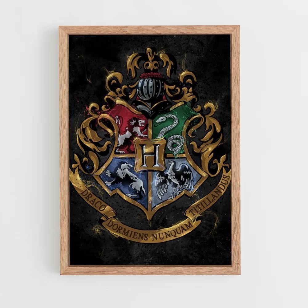 Póster Escudos de Harry Potter