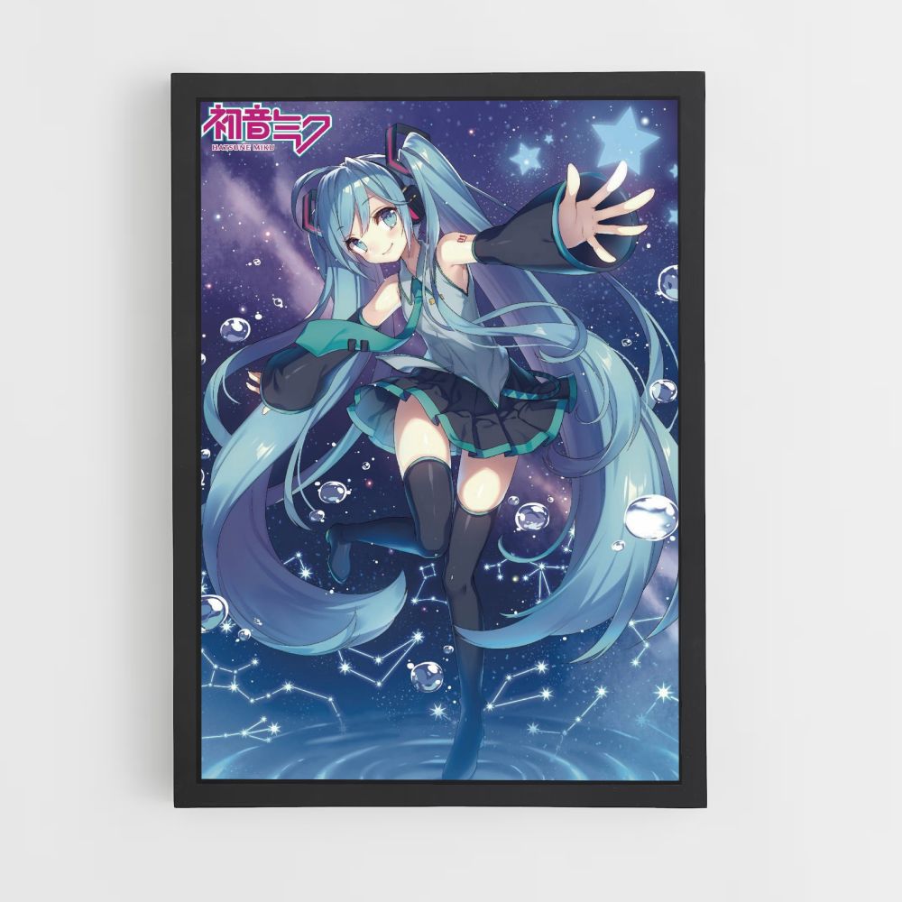 Póster Hatsune Miku Azul