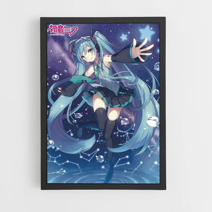 Póster Hatsune Miku Azul