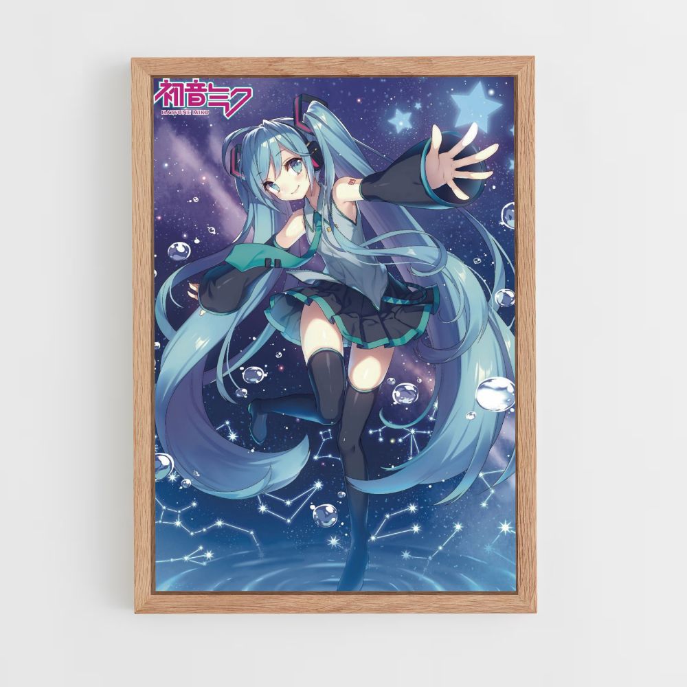 Póster Hatsune Miku Azul