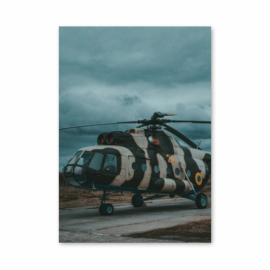 Helicóptero de camuflaje Póster