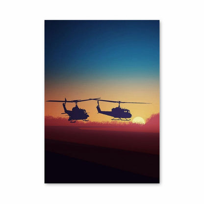 Helicóptero estético Póster