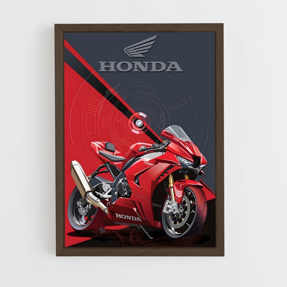 honda-moto-8 cadre Bois foncé