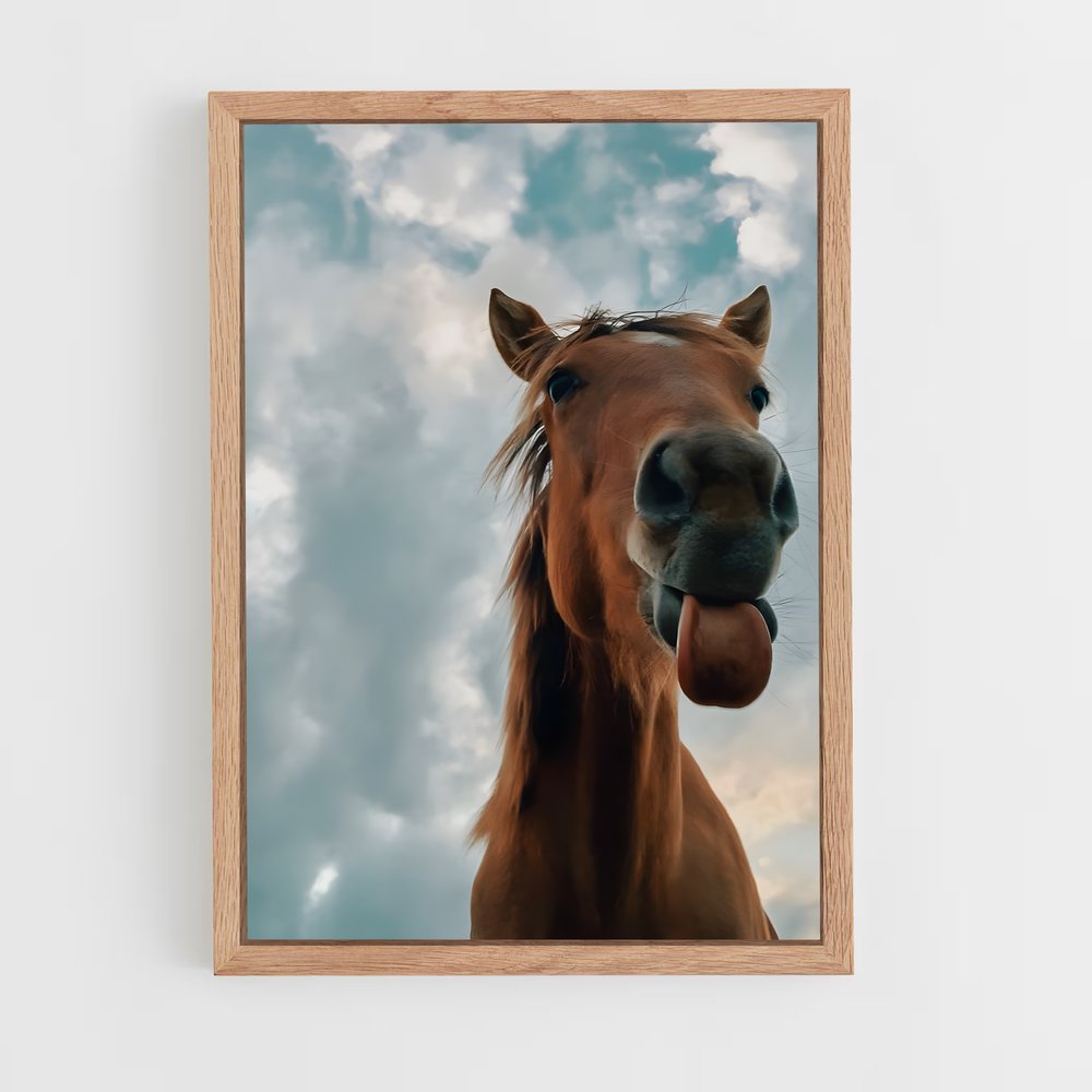 horse-5 cadre Bois clair