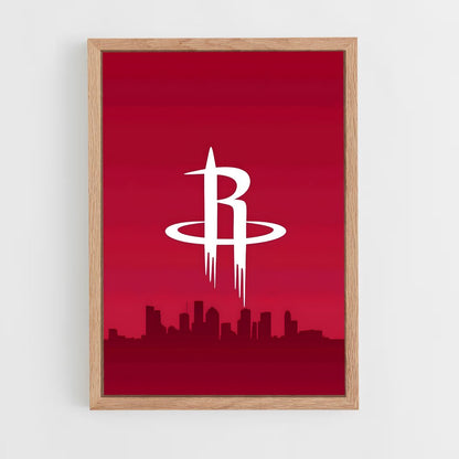 houston-rockets-16 cadre Bois clair