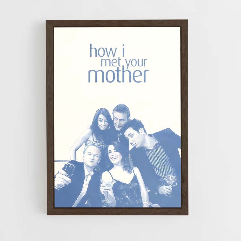 how-i-met-your-mother-4 cadre Bois foncé