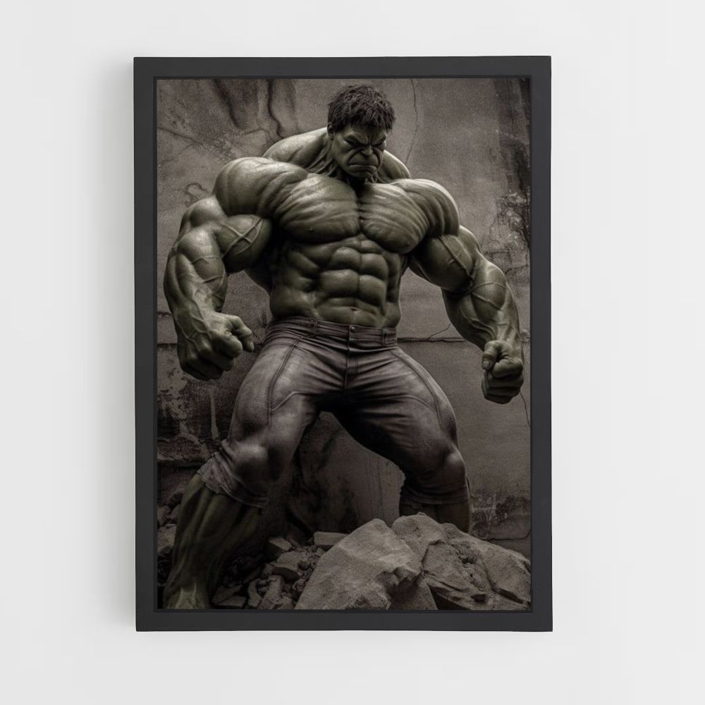 Póster Hulk realista