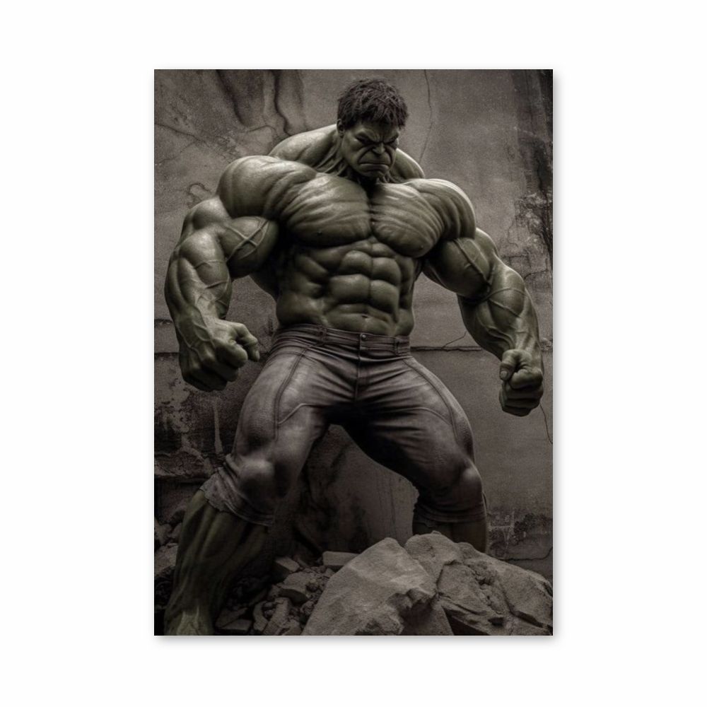 Póster Hulk realista