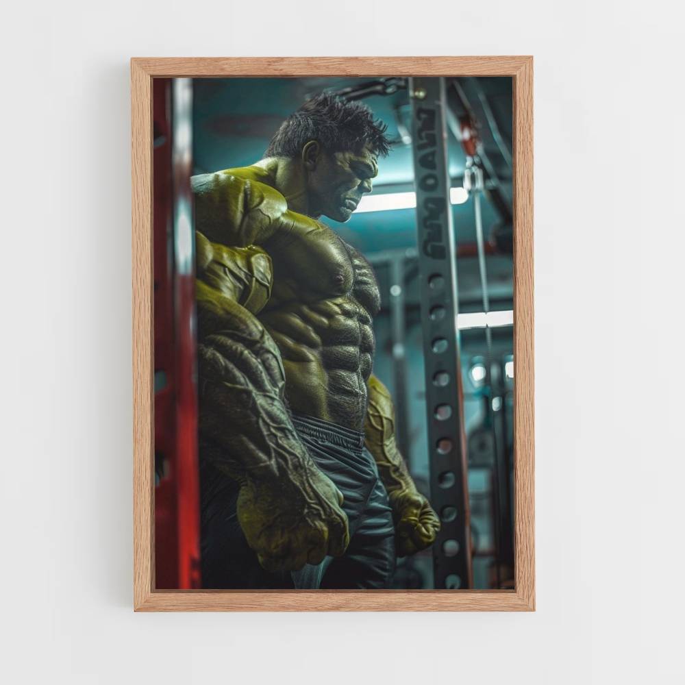 Póster Hulk Culturismo