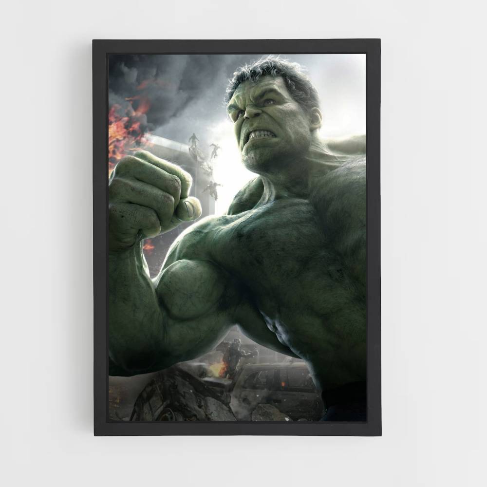 Póster Pelea de Hulk