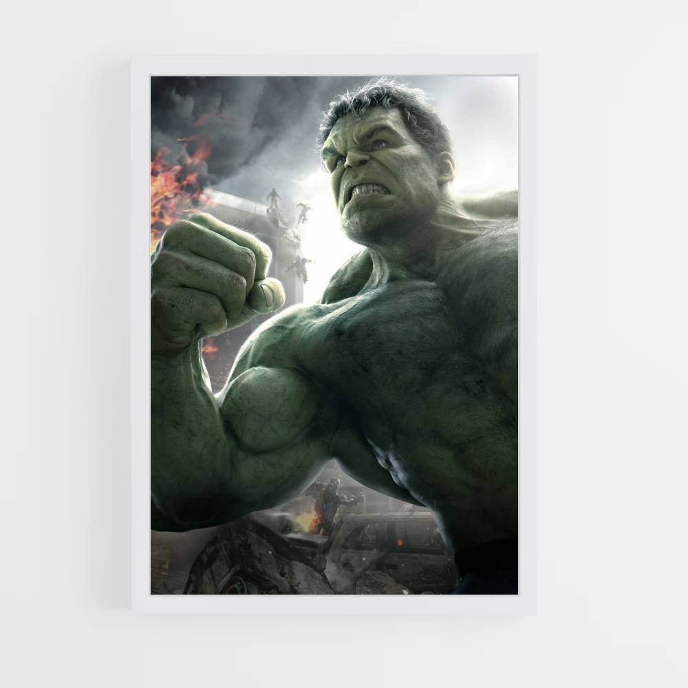 Póster Pelea de Hulk