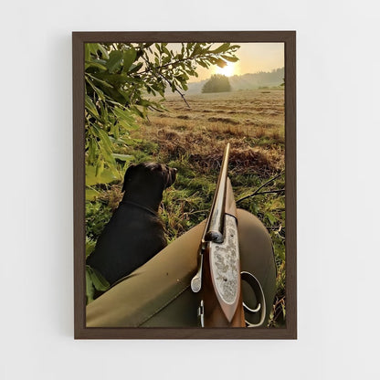 hunter-8 cadre Bois foncé