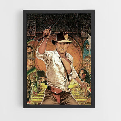 Póster Indiana Jones Dibujo