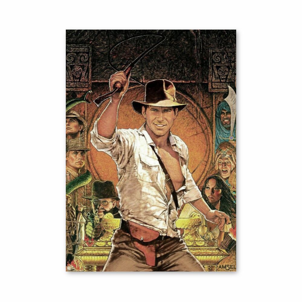 Póster Indiana Jones Dibujo