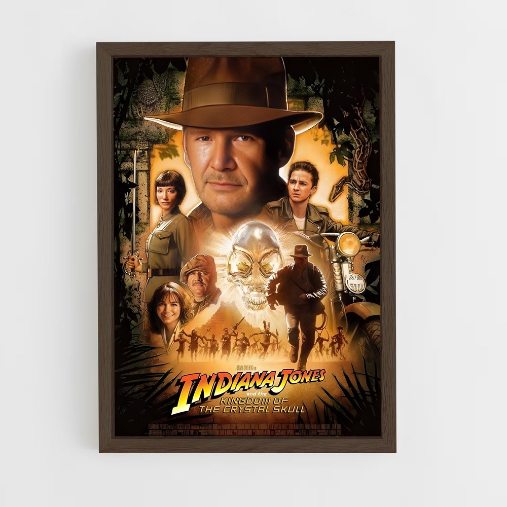 indiana-jones-3 cadre Bois foncé