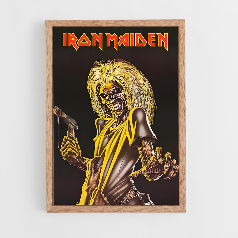 iron-maiden-14 cadre Bois clair