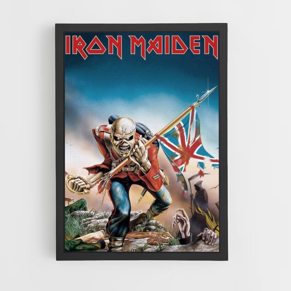 Póster Bandera Inglesa Iron Maiden