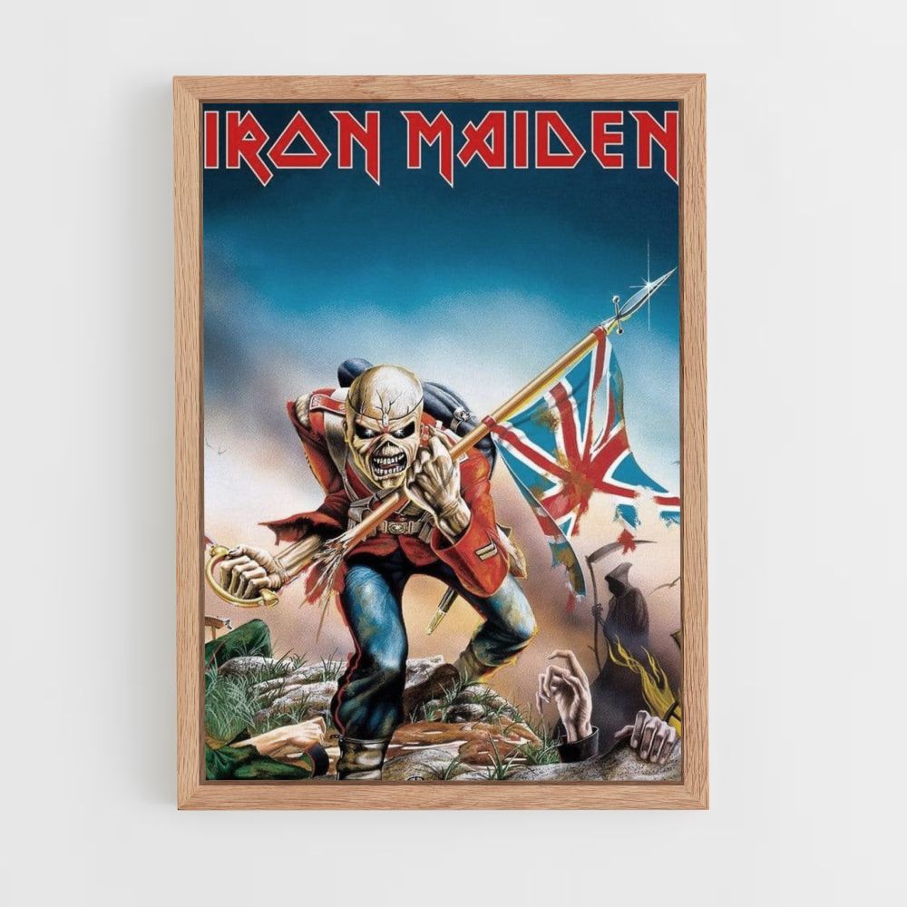 Póster Bandera Inglesa Iron Maiden