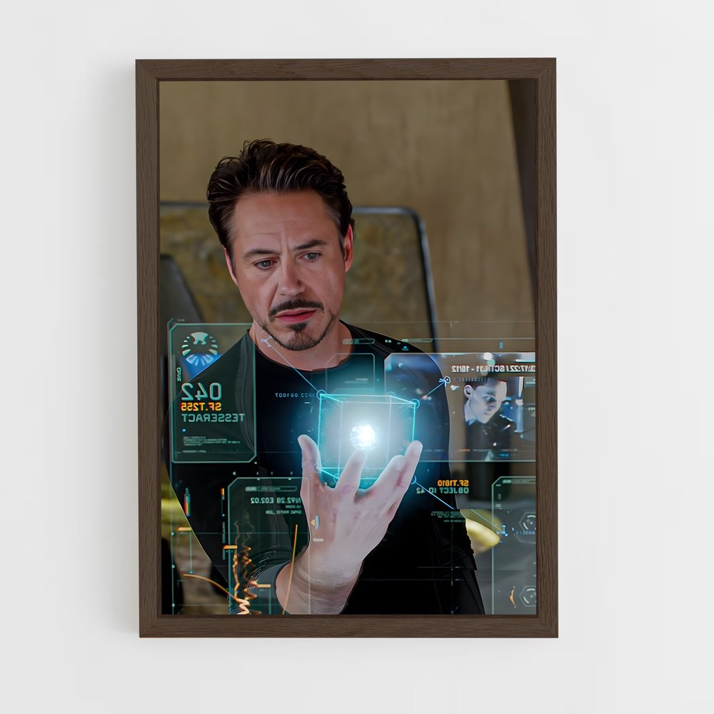 iron-man-11 cadre Bois foncé