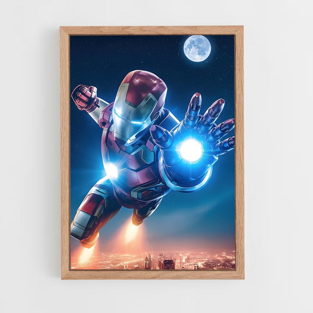 iron-man-2 cadre Bois clair