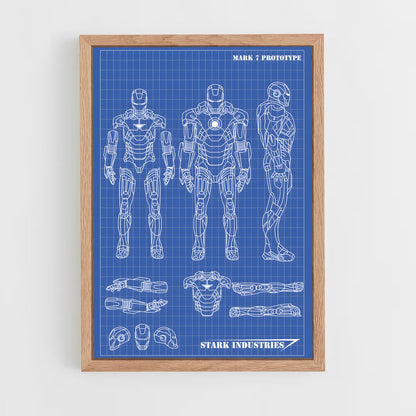 iron-man-5 cadre Bois clair