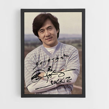 Póster Jackie Chan Autógrafo