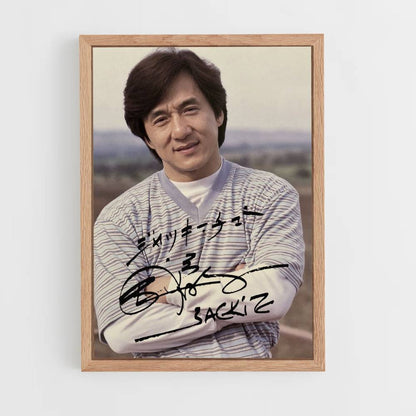 Póster Jackie Chan Autógrafo