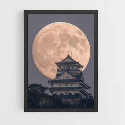 Póster Japón Templo Luna