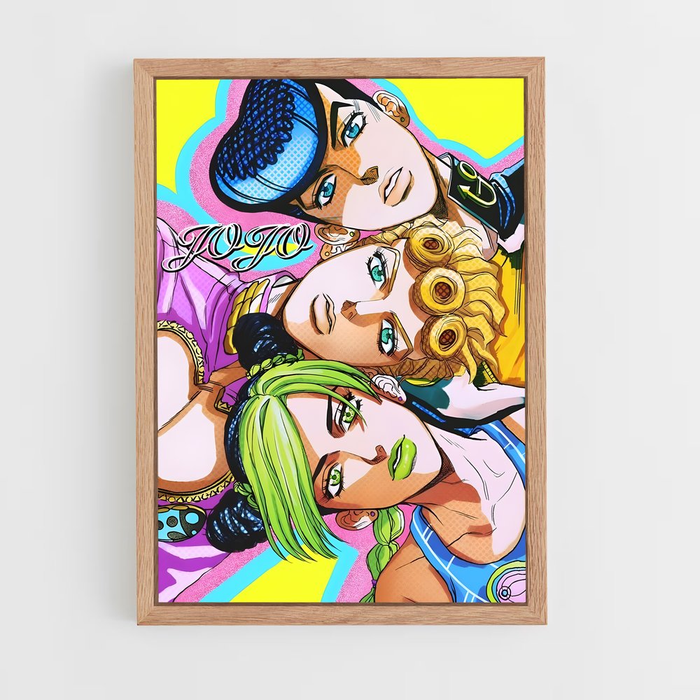 jojo-bizarre-adventure-2 cadre Bois clair