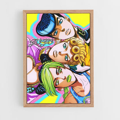 jojo-bizarre-adventure-2 cadre Bois clair