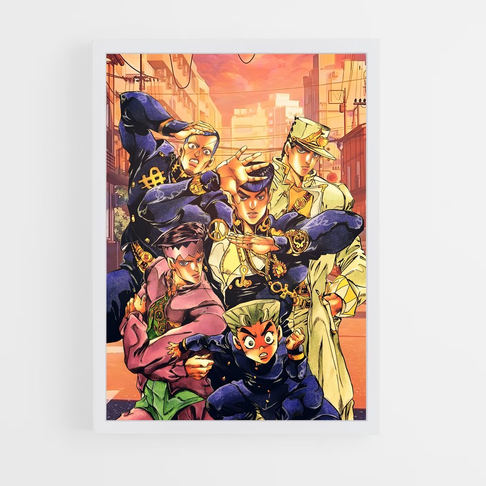 jojo-bizarre-adventure-21 cadre Blanc