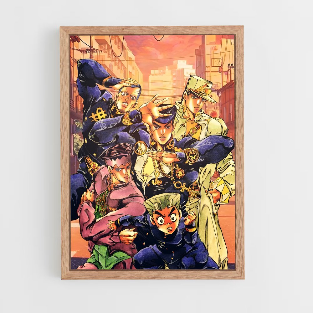 jojo-bizarre-adventure-21 cadre Bois clair