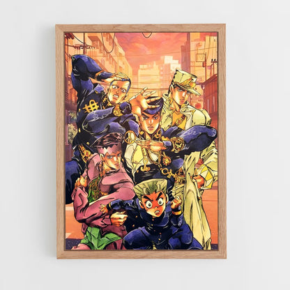 jojo-bizarre-adventure-21 cadre Bois clair