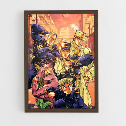 jojo-bizarre-adventure-21 cadre Bois foncé