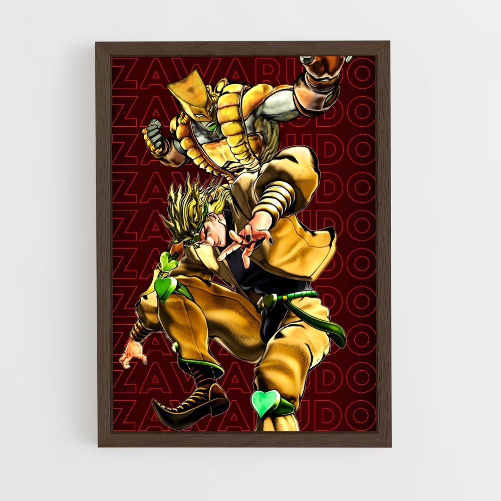 jojo-bizarre-adventure-25 cadre Bois foncé