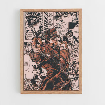 jojo-bizarre-adventure-8 cadre Bois clair