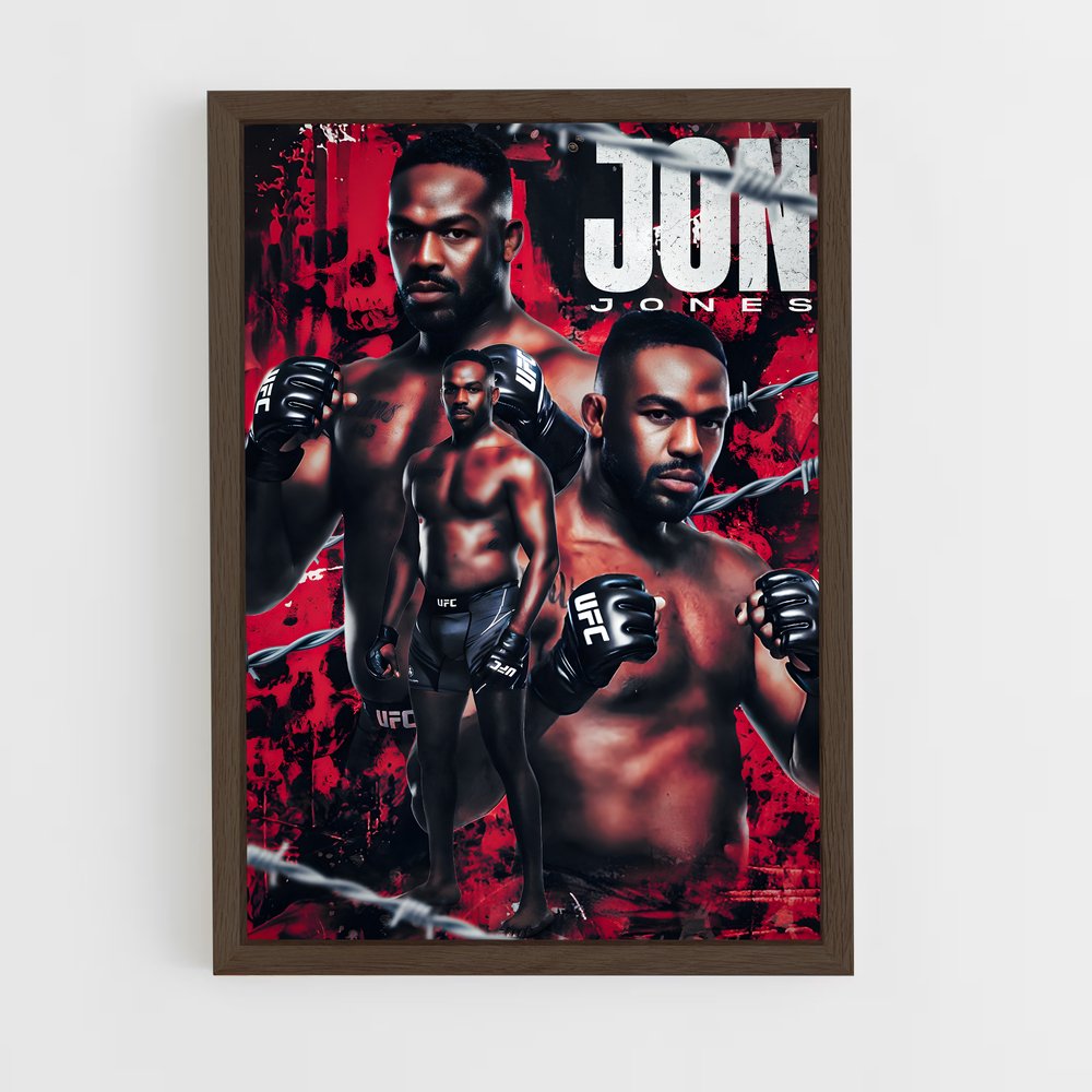 jon-jones-15 cadre Bois foncé