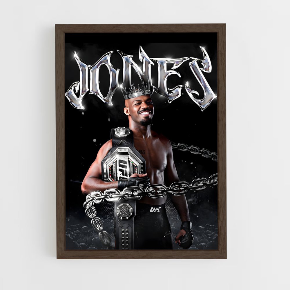 jon-jones-17 cadre Bois foncé