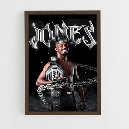 jon-jones-17 cadre Bois foncé
