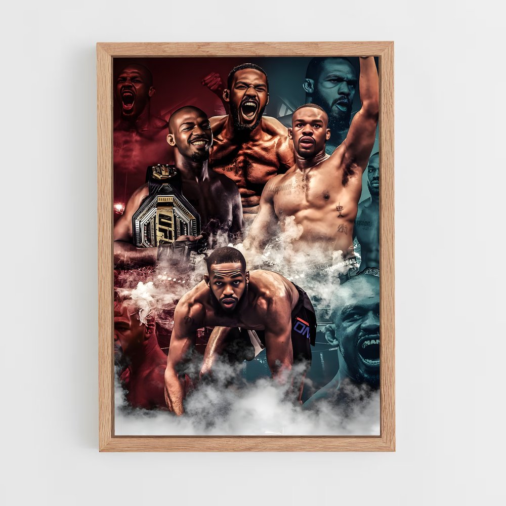 jon-jones-4 cadre Bois clair