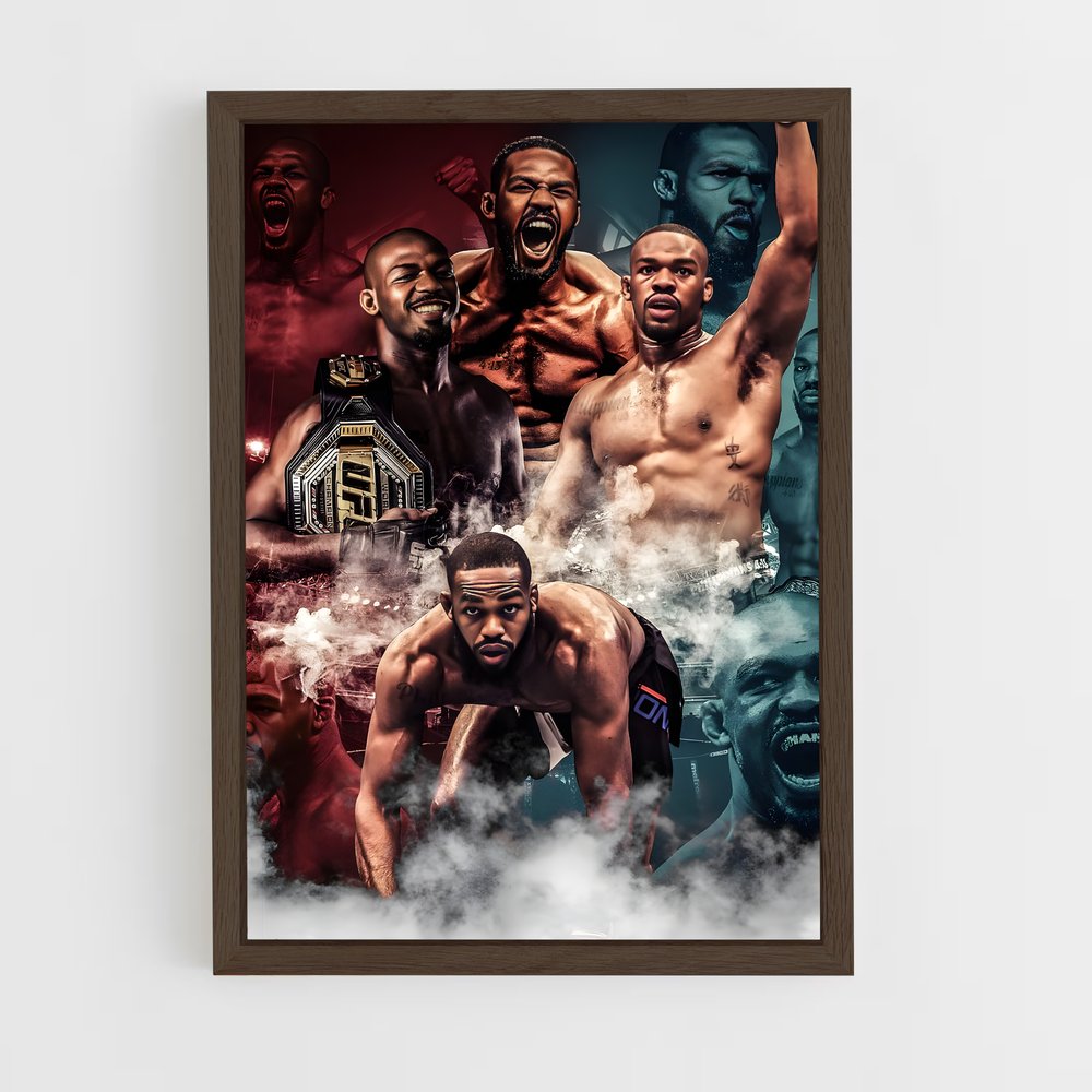 jon-jones-4 cadre Bois foncé