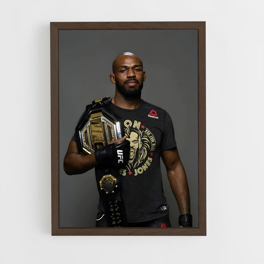 jon-jones-5 cadre Bois foncé