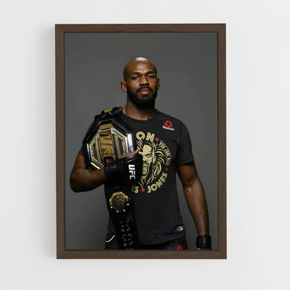 jon-jones-5 cadre Bois foncé