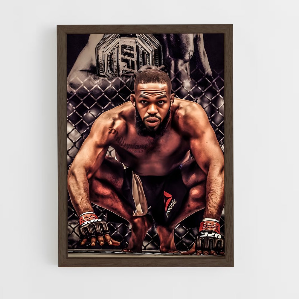 jon-jones-6 cadre Bois foncé