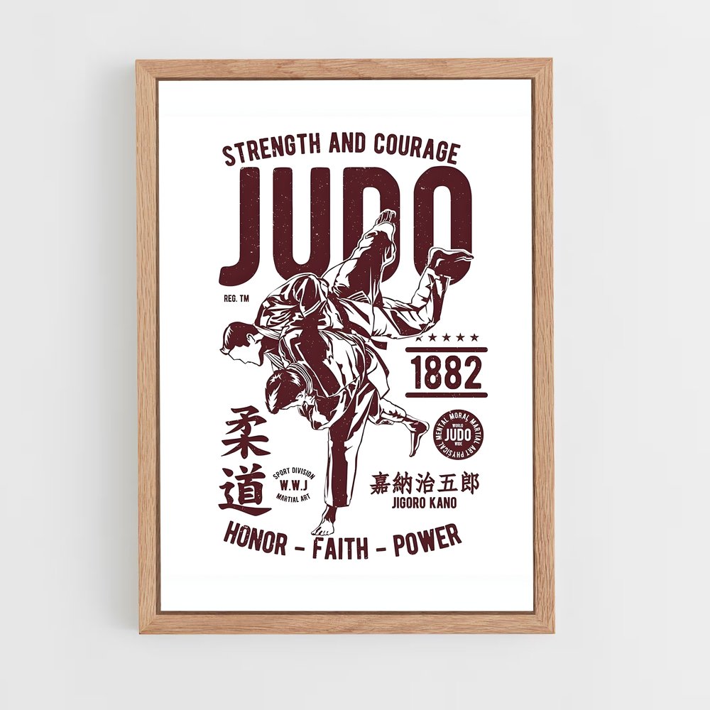 judo-3 cadre Bois clair