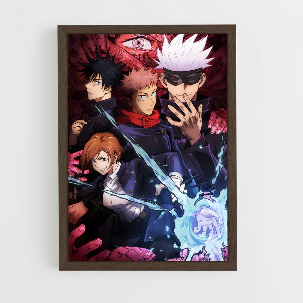 jujutsu-kaisen-3 cadre Bois foncé