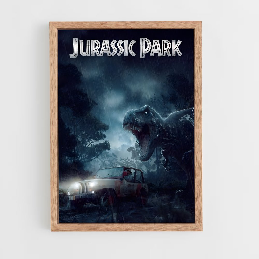 jurassic-park-10 cadre Bois clair